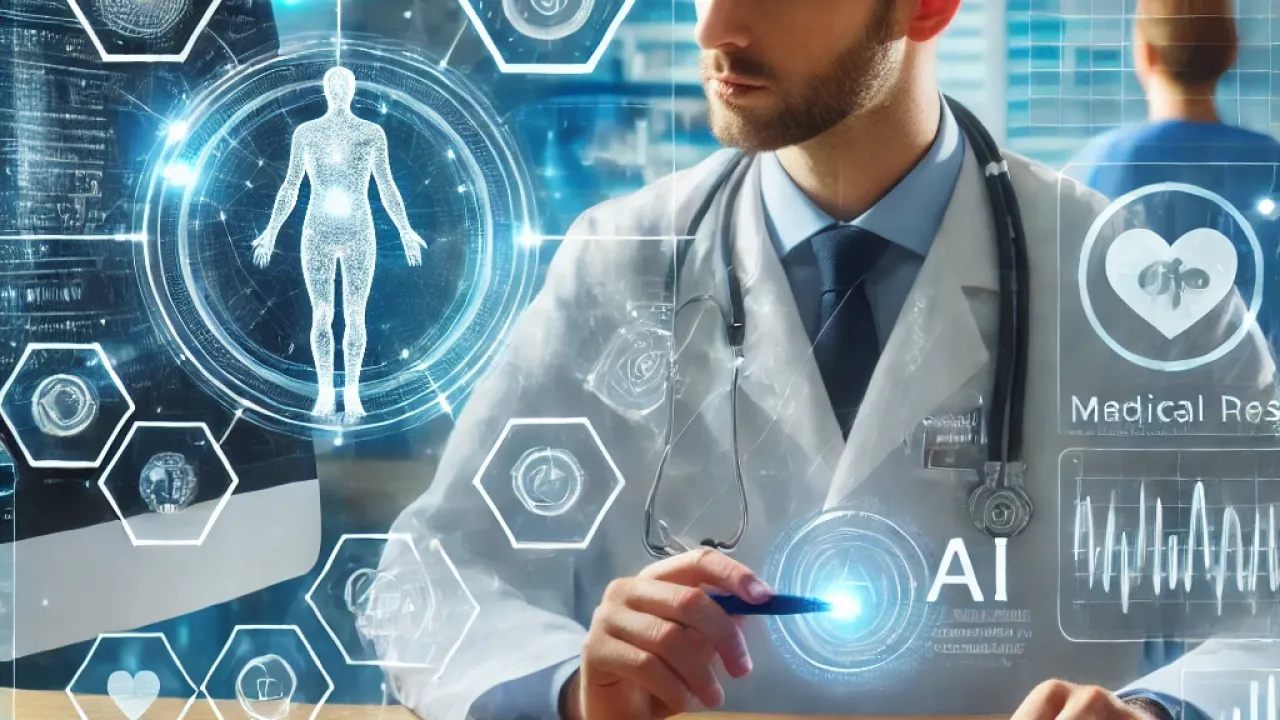Health Care Professional Utilizing AI Technology